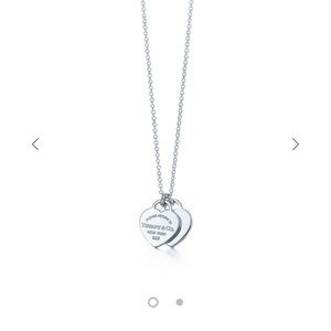 Mini double heart Tiffany pendant
